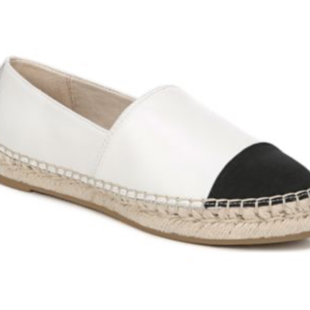 Sam Edelman Black and White Espadrille Flats